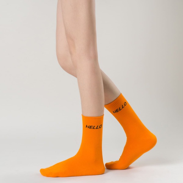 

Letter Graphic Crew Socks, Multicolor