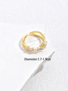 Anillo abierto zirconia cúbica - Multicolor - Ver 3