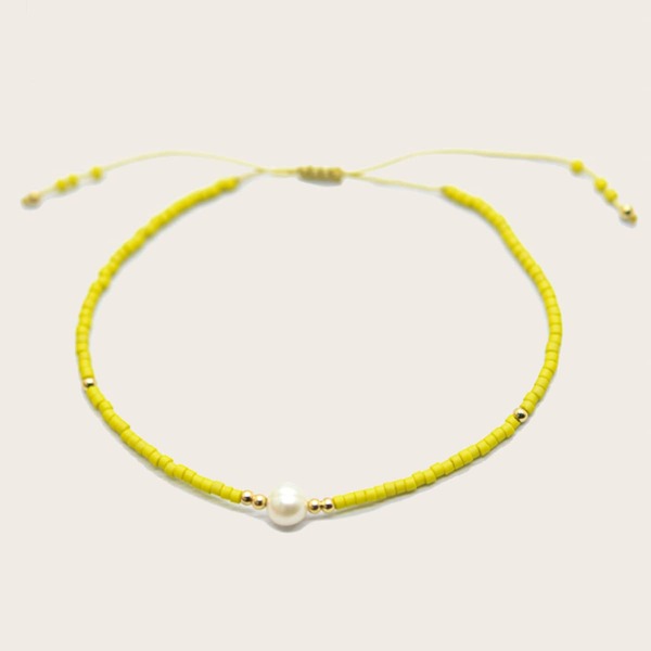 

Faux Pearl Decor Beaded Bracelet, Multicolor