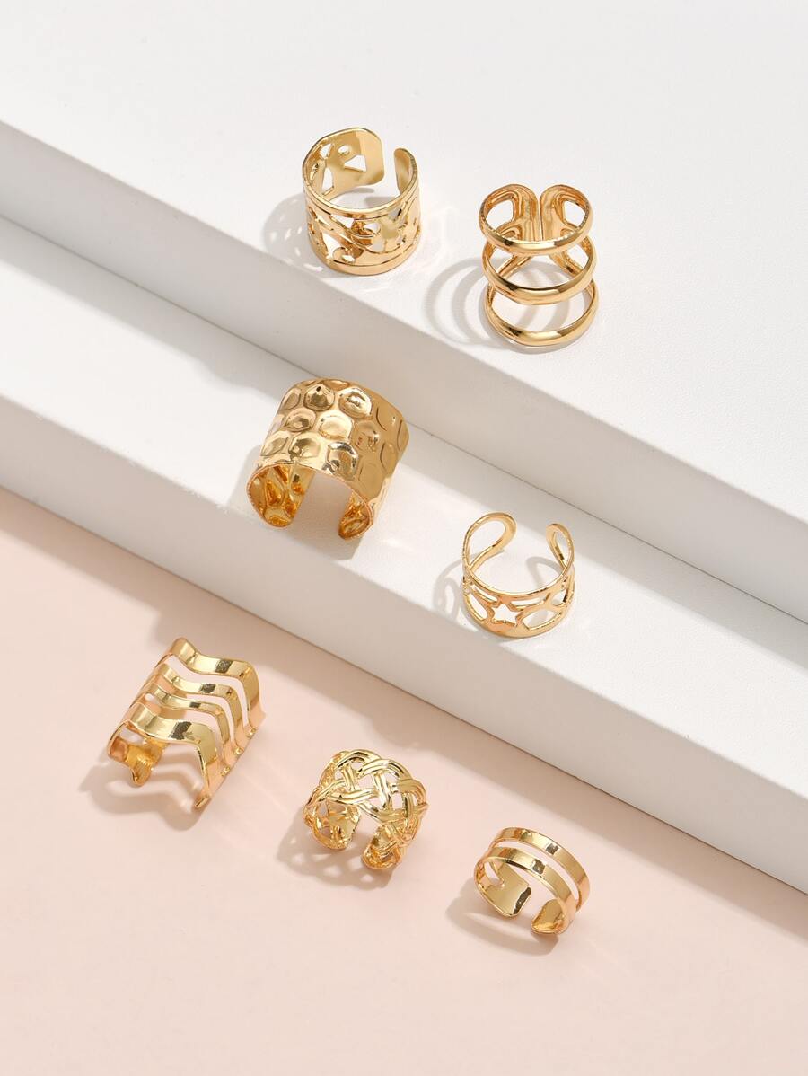 Bịt tai rỗng 7 mảnh - Vàng - Xem 1