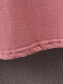 Manfinity Hypemode Tops Nam Hoạt hình Lá thư Sẵn sàng - Bụi hồng - Xem 3