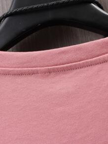 Manfinity Hypemode Tops Nam Hoạt hình Lá thư Sẵn sàng - Bụi hồng - Xem 6