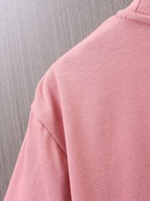 Manfinity Hypemode Tops Nam Hoạt hình Lá thư Sẵn sàng - Bụi hồng - Xem 5