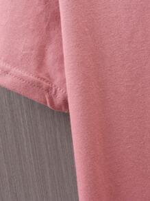 Manfinity Hypemode Tops Nam Hoạt hình Lá thư Sẵn sàng - Bụi hồng - Xem 8