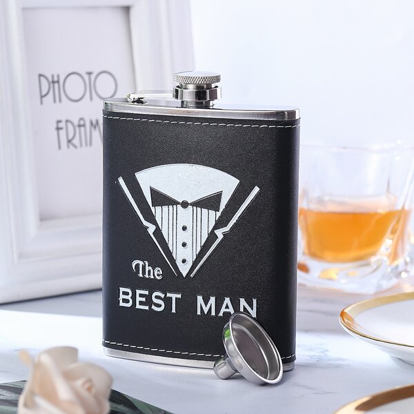 

1pc Stainless Steel Hip Flask, Multicolor