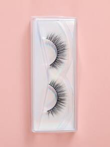 1 Par Pestañas Postizas Ultra Largas De Moda Para Mujeres - Negro - Ver 2