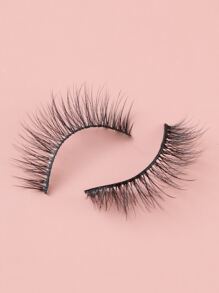 1 Par Pestañas Postizas Ultra Largas De Moda Para Mujeres - Negro - Ver 3