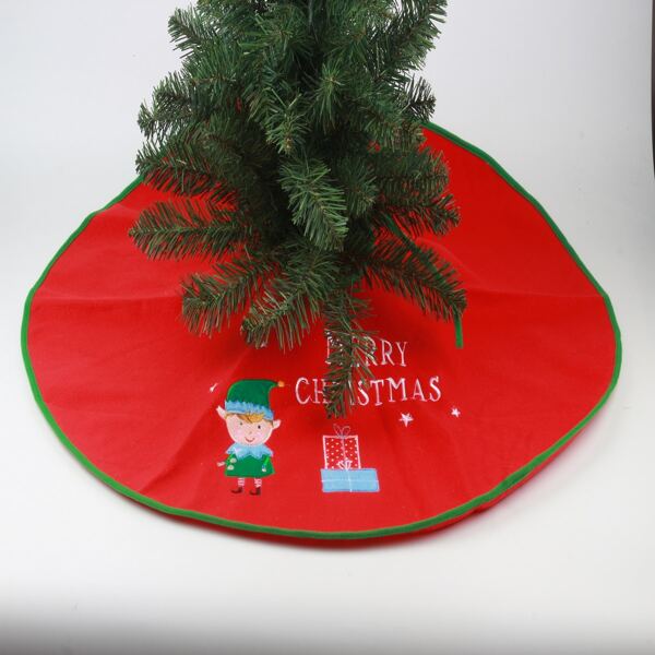 

Cartoon Graphic Christmas Tree Skirt, Red