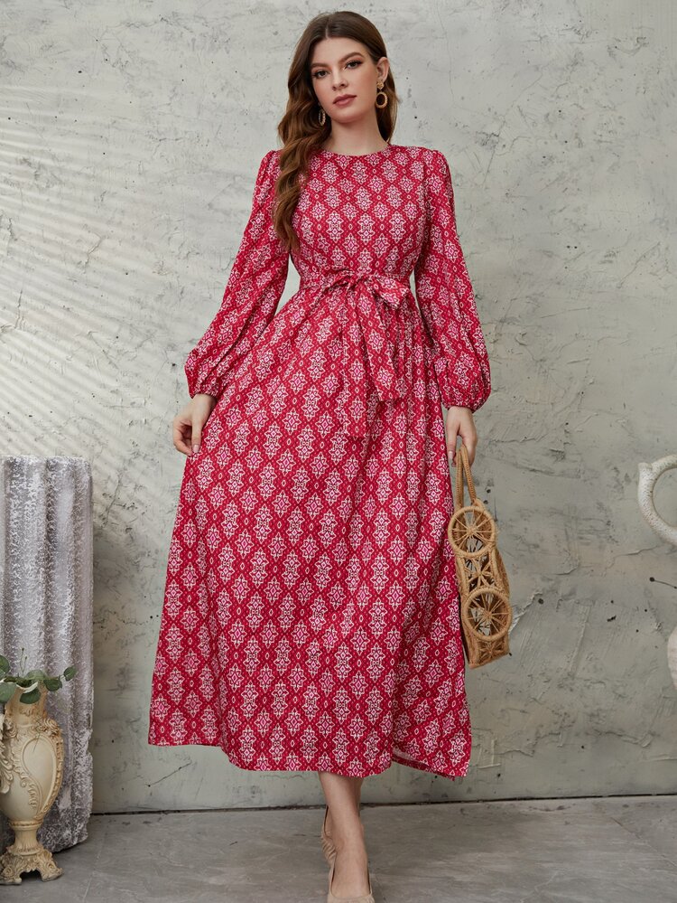 open lace back dress Damask Maternity Maxi Dress main image 0