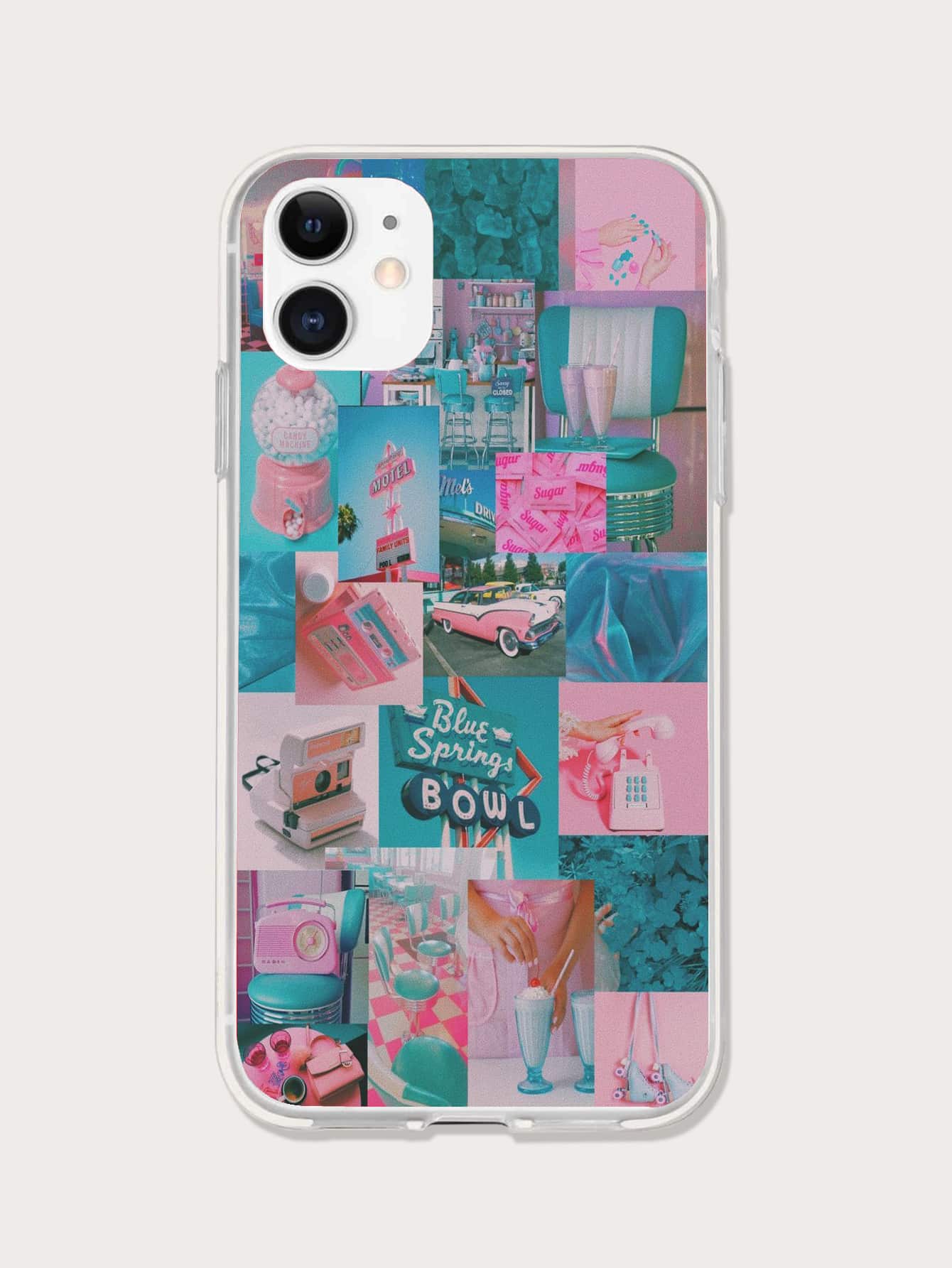 Aesthetic Collage Phone Case - Multicolor - View 1