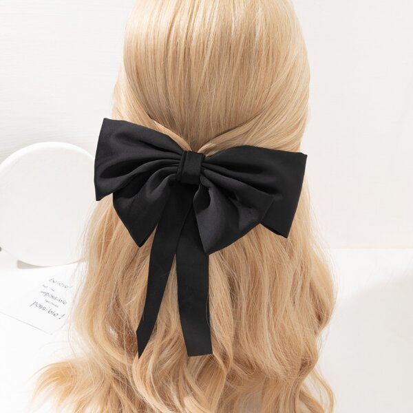 

Bow Decor Hair Clip, Black