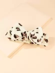 Bow Decor Fuzzy Hair Band Cute For Daily Use For Girls Hairstyles Casual Valentines Headband Turban Headband Sweatband - Multicolor - View 2