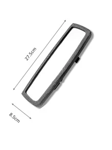 Rhinestone Decor Car Rearview Mirror - Silver - View 4