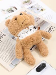 Bear Design Plush Airpods Pro Case - Camel - View 4