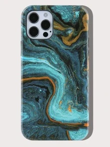 Marble Pattern Phone Case - Baby Blue - View 6