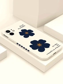 花卉圖案手機外殼 - 白色 - 查看 1