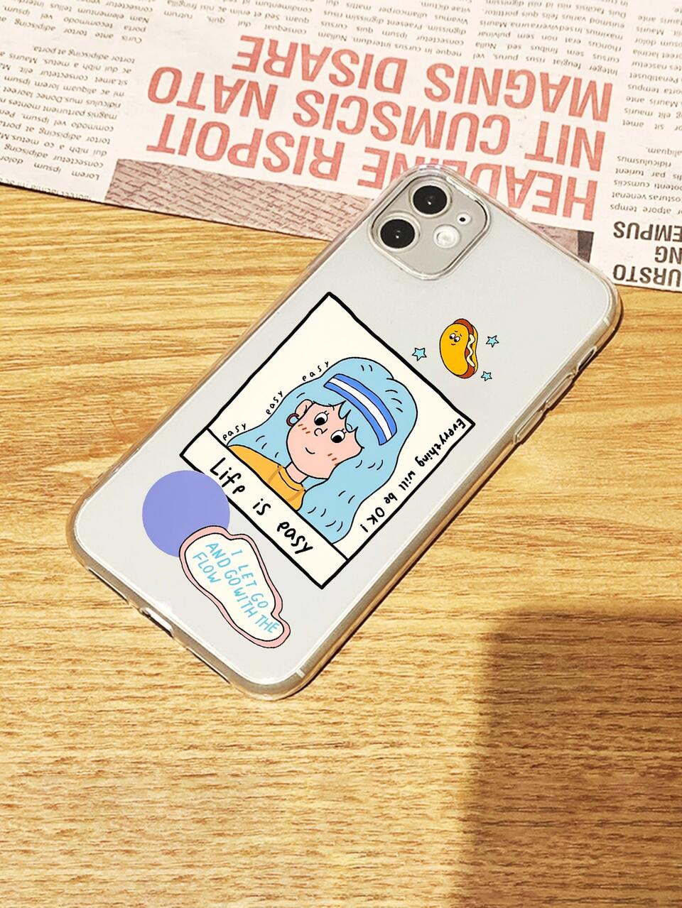 Cartoon Girl Pattern Phone Case