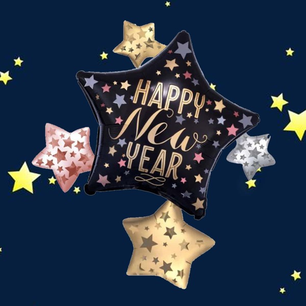 

1pc Star Shaped Balloon, Multicolor