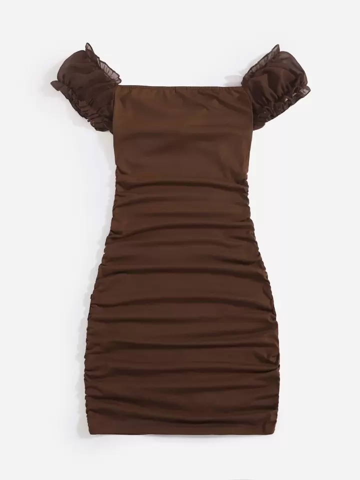 frill bodycon dress Bottom Frill Bodycon Dress  Fimonaa