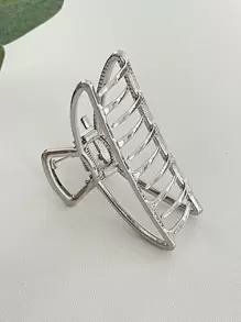 DAZY Minimalist Hair Claw - Silver - View 6