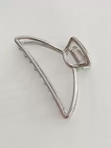 DAZY Minimalist Hair Claw - Silver - View 8