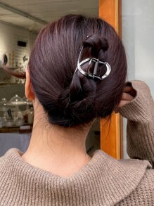 DAZY Large Hair Claw - Grey - View 8