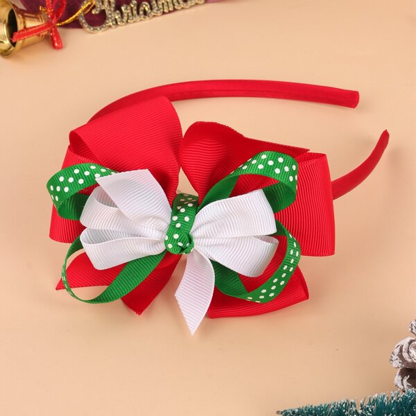 

Toddler Girls Christmas Bow Decor Hair Hoop, Multicolor
