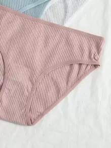 4 piezas Bragas unicolor de canalé