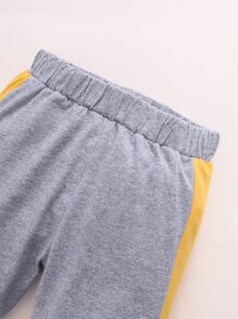 Baby Boy Colourblock Cartoon Graphic Hoodie & Joggers - Multicolor - View 5