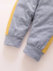 Baby Boy Colourblock Cartoon Graphic Hoodie & Joggers - Multicolor - View 6