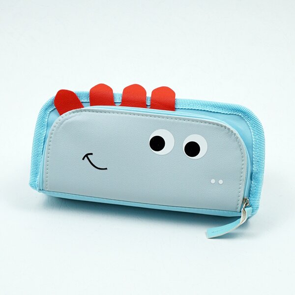 

1pc Dinosaur Decor Pencil Case, Baby blue
