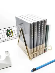 1 pieza sujetalibros metálico - Dorado - Ver 1