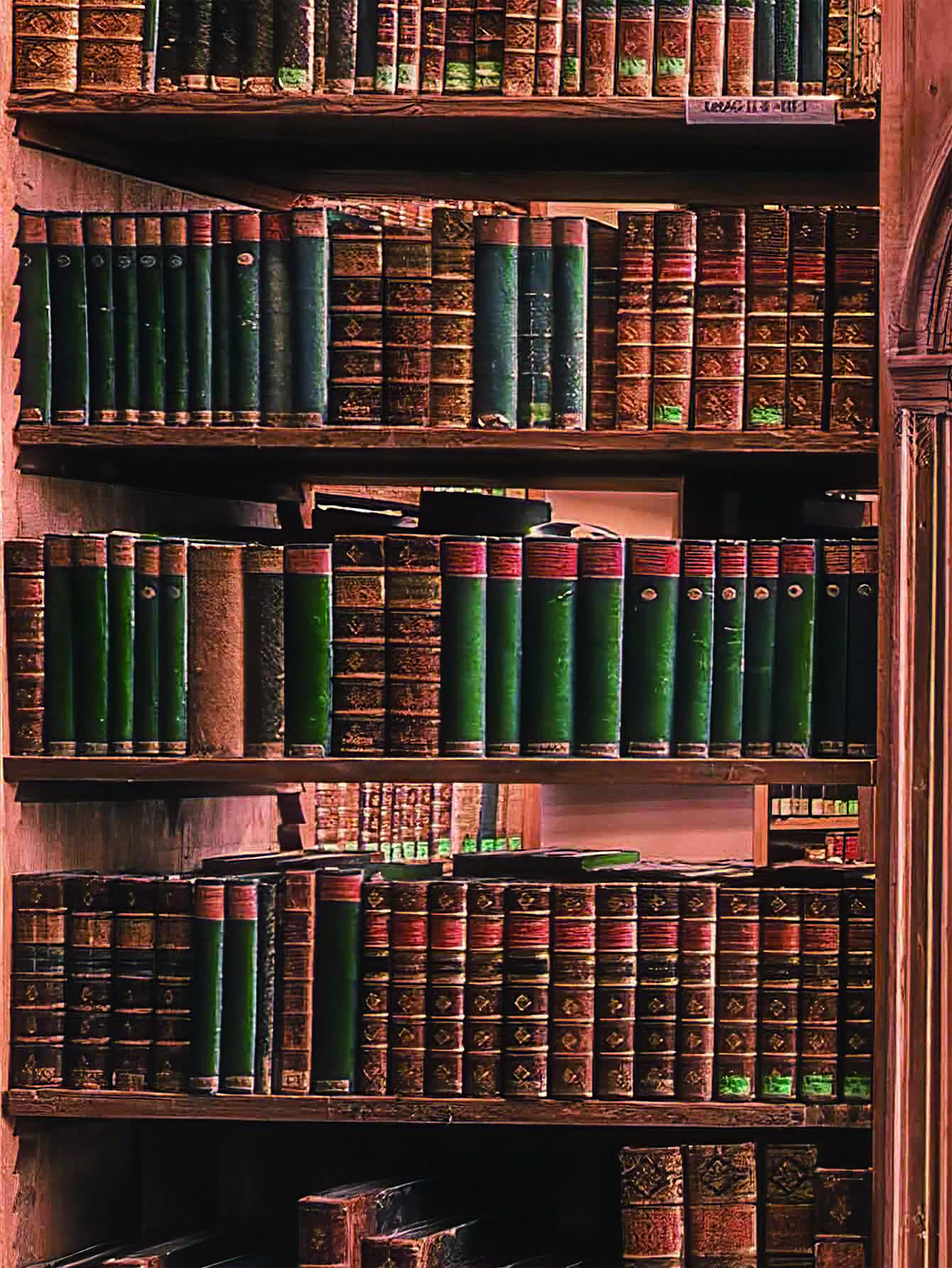 Tapisserie à motif de livre