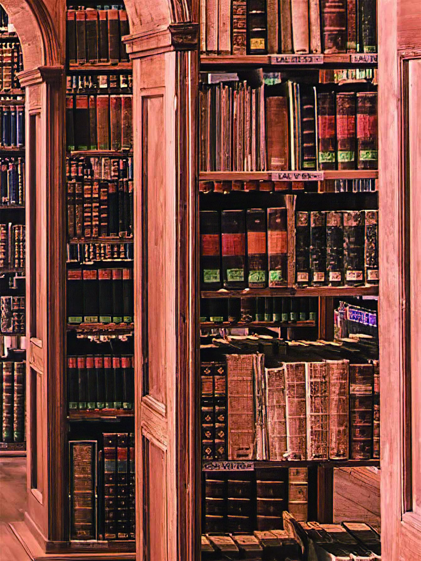 Tapisserie à motif de livre