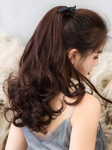 Extensión del pelo Coleta larga rizada - Marrón - Ver 2