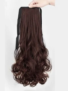 Extensión del pelo Coleta larga rizada - Marrón - Ver 4