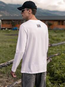 Tops Nam Đồ họa Slogan Sẵn sàng - trắng - Xem 2