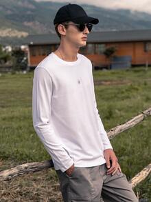 Tops Nam Đồ họa Slogan Sẵn sàng - trắng - Xem 3