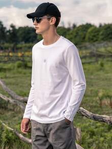 Tops Nam Đồ họa Slogan Sẵn sàng - trắng - Xem 4