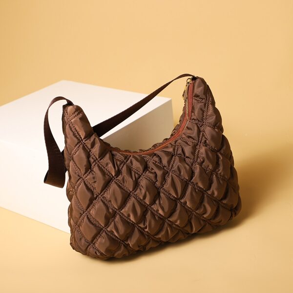 

Quilted Pattern Novelty Bag, Brown