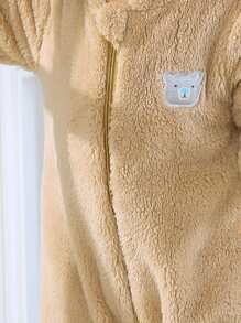 Baby Teddy 3D Ear Design Jumpsuit - Apricot - View 3