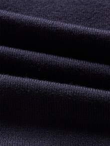 Manfinity Hombres Jersey ribete de rayas de cuello redondo - Morado - Ver 3