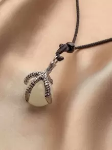 Dellgoo Fashionable and Popular Men Luminous Eagle Claw Charm Necklace Alloy for Jewelry Gift and for a Stylish Look