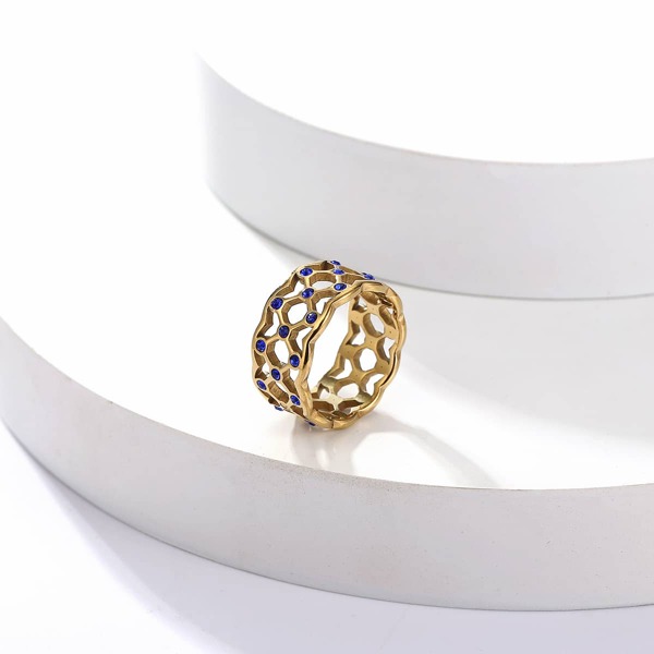 

Кольцо 14K позолоченный, Многоцветный