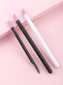 3 dụng cụ làm móng tay nghệ thuật hai đầu bằng thạch anh, dụng cụ đẩy biểu bì, dụng cụ làm móng, dụng cụ làm móng, dụng cụ làm móng, trở lại trường, móng tay, dụng cụ làm móng để nhấn móng tay - Bụi hồng - Xem 1