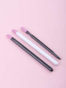 3 dụng cụ làm móng tay nghệ thuật hai đầu bằng thạch anh, dụng cụ đẩy biểu bì, dụng cụ làm móng, dụng cụ làm móng, dụng cụ làm móng, trở lại trường, móng tay, dụng cụ làm móng để nhấn móng tay - Bụi hồng - Xem 3