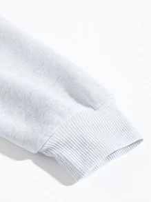 SHEIN EZwear 字母圖案加絨內裏運動衫