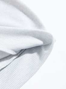 SHEIN EZwear 字母圖案加絨內裏運動衫