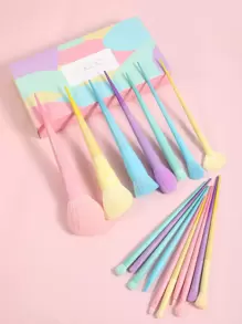 docolor 17件套梦幻彩色化妆刷套装，彩虹色，家用，化妆刷套装，化妆刷组合，化妆刷套装，全套化妆工具，化妆刷套装，全套化妆工具，化妆刷套装，化妆刷礼盒套装 - 彩色 - 查看 2