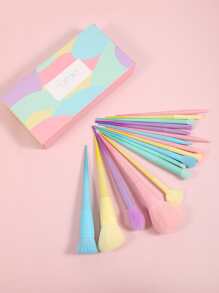 docolor 17件套梦幻彩色化妆刷套装，彩虹色，家用，化妆刷套装，化妆刷组合，化妆刷套装，全套化妆工具，化妆刷套装，全套化妆工具，化妆刷套装，化妆刷礼盒套装 - 彩色 - 查看 3